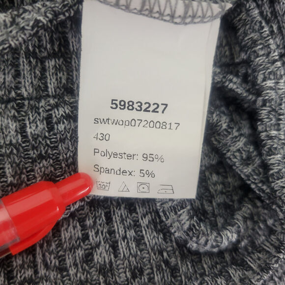 Shein Shorts Womens Large Charcoal High Rise Ribbed Knit Casual Stretch Waist - Picture 8 of 11